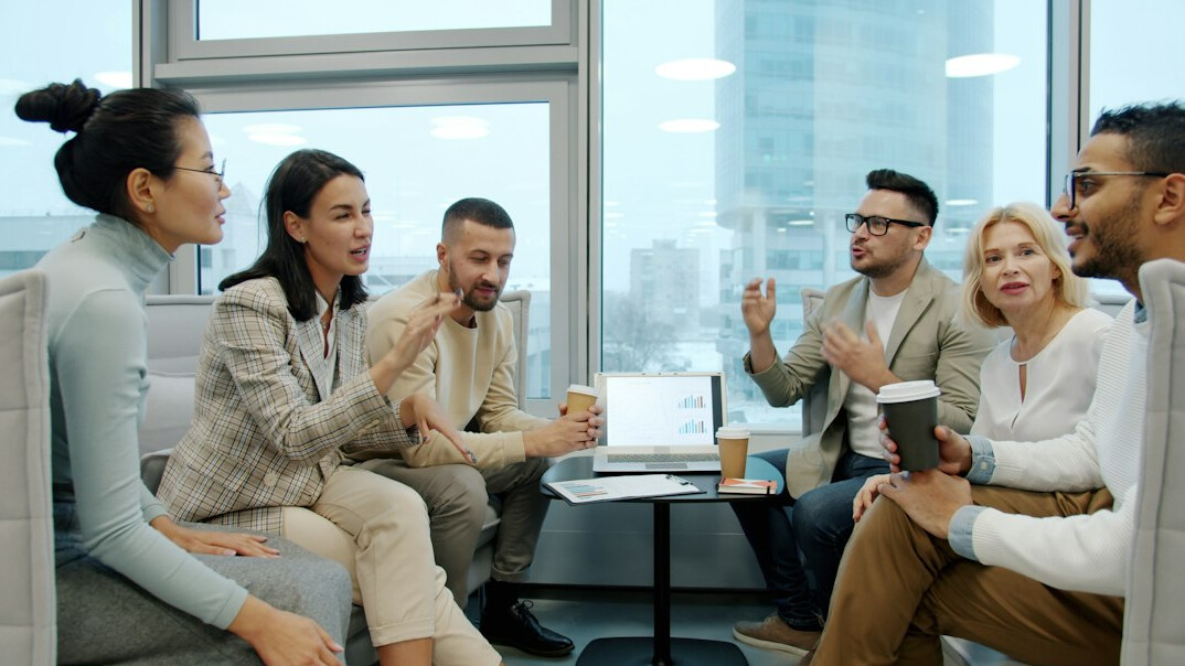 woman presenting in meeting