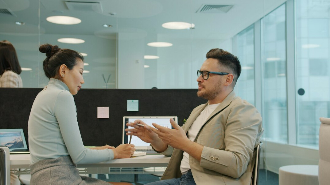 business team discussing in office
